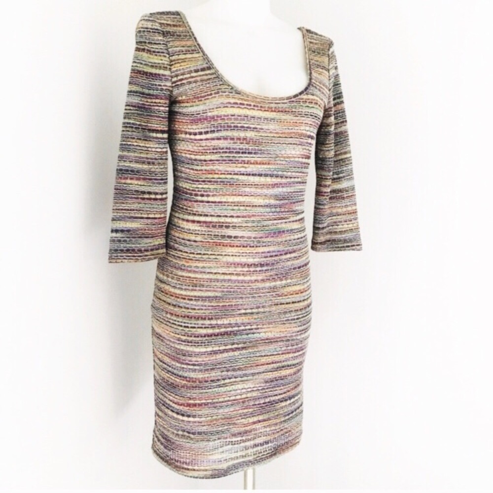 ABS Allen Schwartz Colorful Striped Dress S